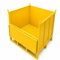 Cage de stockage empilable et pliable en treillis métallique pour la collecte de pièces, les déchets et la manutention des matériaux - Fabricant