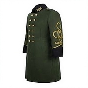 Manteau long en laine pour homme de style vintage, à double boutonnage, formel, pour l'hiver - Product Image 4