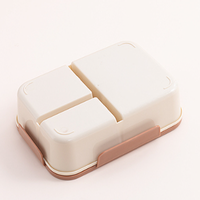 Boîte à lunch en plastique à 3 compartiments pour étudiants et enfants, contenants alimentaires