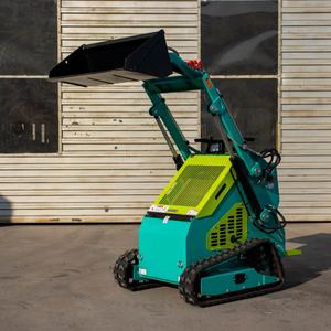 Produsen Cina modifikasi <span class=keywords><strong>small</strong></span> <span class=keywords><strong>skip</strong></span> steer mini track skid steer <span class=keywords><strong>loader</strong></span> warna biru dan kuning - Product Image 3