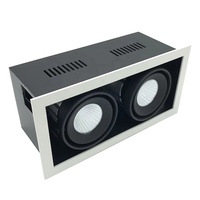 Tête de grille simple rectangulaire plafond carré encastré AR111 plafonnier LED réglable en aluminium moulé sous pression 20W