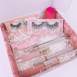 Faux cils de vison 5D avec boîte personnalisable 25mm, vente en gros, paires, ensemble d'emballage en Carton, 50 unités - Product Image 4