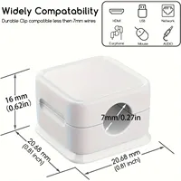 Soporte de Plástico Desmontable para Cables - Organizador de Cables Ajustable, Portátil y Duradero para Escritorio y Mesa