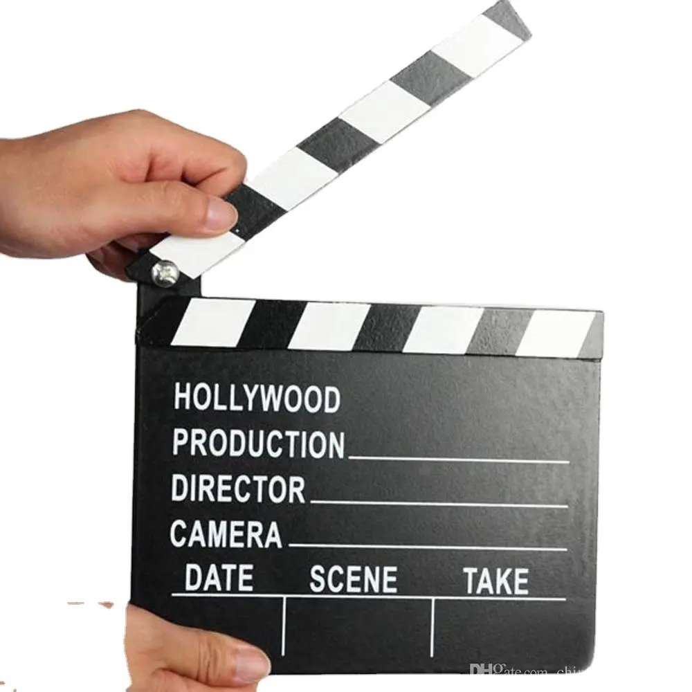 Holz Regisseur Videos zene Clapper board Movie Clapper Board Film Prop GO Tool