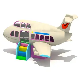 Aeronave elétrica com design personalizado, equipamento de jogo macio, carrossel elétrico, playground interno para crianças