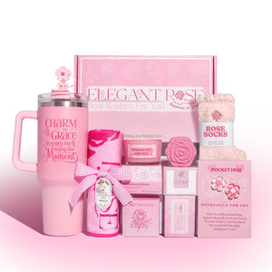 Novo Produto 2025: Presentes com Tema de Rosa para Mulheres, Conjuntos de Cesta de Presentes para Mãe com Velas Aromáticas - Product Image 1