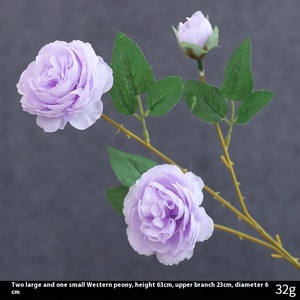 สีม่วง Monet ของงานแต่งงานในสวนตกแต่งห้องโถงสีม่วงอ่อนดอกไม้ประดิษฐ์ทำจากผ้าไหมสีม่วงอ่อนสำหรับในร่มกลางแจ้งสำหรับภูมิทัศน์วันแม่ - Product Image 6