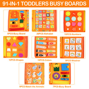 2026 Tablero Sensorial Montessori de Fieltro de Gran Venta para Niños Pequeños, Tablero Educativo Sensorial, Libro de Aprendizaje para Niños Pequeños - Product Image 4