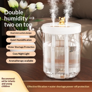 Wholesale Dual-nozzle USB-powered Desktop <b>Humidifier</b> Night Light Silent Air Purifier Home Use Ultrasonic Technology Fresh Oxygen - Product Image 2