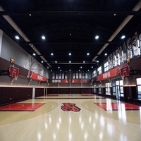 Plancher sportif intérieur en érable ignifuge haute densité Merry Durable pour terrains de basketball, squash et futsal - Écologique
