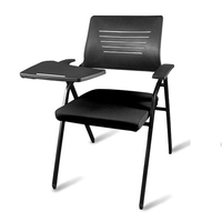 Chaise de bureau intégrée à une table d'étude, chaise de conférence en plastique avec dossier, chaise de dortoir, chaise de bureau pliable, chaise de formation, tableau d'écriture