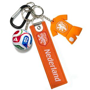 <span class=keywords><strong>Porte</strong></span>-clés en émail Coupe du Monde 2026 Portugal Ronaldo Argentine Messi, Maillot Brésil, Allemagne Mbappé, Pendentif Étoile de Football avec Chaîne - Product Image 3