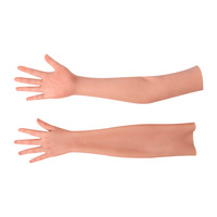 Guantes de Mano Femeninos 100% de Silicona, Mangas con Textura de Piel Altamente Simulada, Prótesis para Cubrir Cicatrices en el Brazo para Travestis y Cosplay