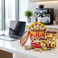 Coffret Cadeau Personnalisable de Biscuits au Chocolat Assortis – Cadeau de Fêtes avec Service d'Étiquetage Privé – Seau Cadeau Festif pour Collations