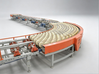 Máquina de Curvado de Líneas para Azulejos Cerámicos, Transportador de Rodillos Curvos de 90 Grados, Dispositivo Rotatorio para Producción de Azulejos
