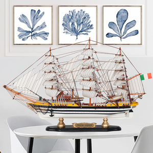 Modèle de bateau en bois <span class=keywords><strong>Amerigo</strong></span> Vespucci de 52 cm, ornement historique, modèle de bateau Vespucci pour cadeau, objet de collection, modèle de navire - Product Image 3