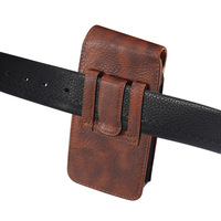 Étui de téléphone pour iPhone pochette de téléphone portable en cuir PU clip de ceinture porte-carte étui de transport taille universelle pour Samsung