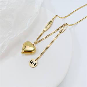 Collier porte-bonheur avec breloque en forme <span class=keywords><strong>de</strong></span> cœur, produits tendances, nouvelle collection 2021 - Product Image 4