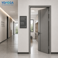 Porte intérieure Yomoga en aluminium et bois, étanche, insonorisée, résistante aux termites et au feu, pour hôtel et villa
