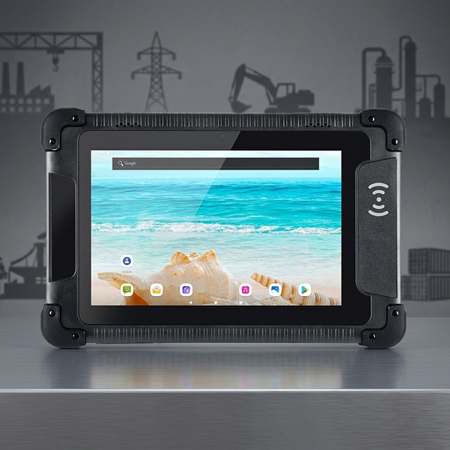 Field Work 8 Inch Rugged Tablet PC Android 9 MTK Octa Core 2GB 32GB Storage IP65 Waterproof 4G WIFI BT Optional NFC USB-C