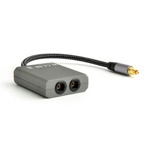 ปลอก ABS สีเทาตัวแยกสัญญาณ Toslink 1X2อะแดปเตอร์เสียงดิจิตอลใยแก้วนำแสง1 IN 2<span class=keywords><strong>สาย</strong></span>ลำโพง - Product Image 3