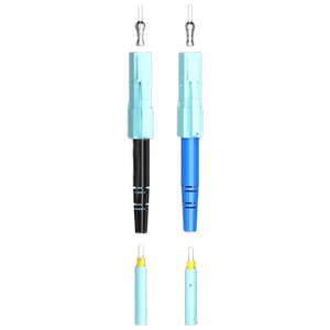 Cavo Patch in Fibra Ottica da 1m (3ft) 2 Fibre LC UPC Duplex a FC UPC Duplex Multimodale OM3 Riser OFNR2.0mm con Buffer Stretto Aqua - Product Image 3