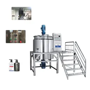 Hair Shampoo Making Machine Detergent Liquid Production Line Shampoo Cosmetic Mixing Equipment