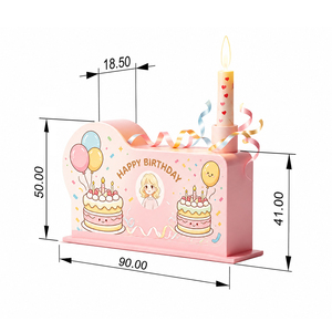 Nouveau Porte-bougie d'anniversaire musical en plastique ABS rechargeable et réutilisable pour plusieurs occasions et décorations de fête - Product Image 6