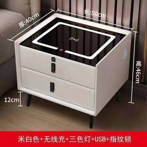 ตู้ข้างเตียงอัจฉริยะทันสมัย 2 ลิ้นชัก พร้อมฟังก์ชั่นหลากหลาย ชาร์จไร้สาย ไฟ LED ลำโพงบลูทูธ ท็อปโลหะ เหมาะสำหรับใช้ในโรงพยาบาล - Product Image 3