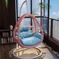 Fauteuils suspendus : Balançoires doubles en rotin pour balcon intérieur, Nids d'oiseaux suspendus, Balançoires pour adultes pour cour extérieure et maison