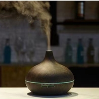 Diffuseur d'huiles essentielles en bois en forme d'oignon, diffuseur d'arômes automatique, machine à parfum portable avec lumière nocturne ambiante