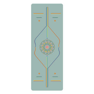 เสื่อโยคะสีรุ้งพร้อมส่ง ผลิตจาก PU และยางธรรมชาติ กันลื่น สำหรับออกกำลังกาย มีเส้นบอกตำแหน่ง หนา หรูหรา รูปทรงสี่เหลี่ยมผืนผ้า ขนาด 183 ซม. - Product Image 6