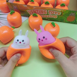 Juguetes Antiestrés de Conejo y Zanahoria de Pascua BoTu, Pelota de Conejo para Apretar para Niños, Juguete para Aliviar el Estrés, para Rellenar Cestas de Pascua, Decoración de Pascua - Product Image 4