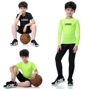 Vedo ילדים ללבוש כושר מותאם אישית לוגו פוליאסטר יוניסקס אימון כדורסל כדורגל בגדי יוגה כושר ילדים הלבשה בסיס שכבה