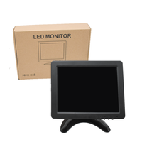 Mini Monitor LCD Portátil de 8 Pulgadas con Puerto de Conexión VGA, HDMI, AV, BNC y USB para Cámaras de Vigilancia CCTV