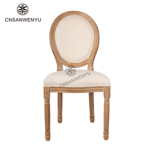 Chaise de salle à manger Louis à dossier rond en bois massif, idéale pour la location en gros, les événements, les hôtels et les banquets de mariage - Vente chaude - Product Image 3
