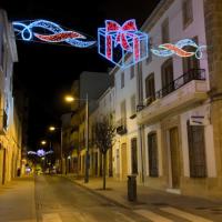 Extérieur Commercial IP65 Suspendu Décoration De Vacances De Noël LED Boule Cloche Motif Lumières pour Cross Street Décorations
