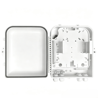 Caja de Distribución de Fibra Óptica Impermeable Tipo Cuadrado 2 Entradas 2 Salidas 16/24 Hilos, Caja de Empalme de Fibra Óptica, Caja Terminal