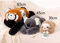 Coussins et peluches apaisantes à bras longs et lestés, modèles Pandas de dessin animé, Pares, Dinosaures, Koalas