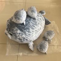 50cm mère fils sceau cinq pièces en peluche PP coton rempli fermeture éclair jouet pour garçons filles soulagement du Stress noël Halloween cadeaux