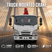 Grue montée sur camion 4x2 3,2T à flèche rigide, moteur Euro 6 de 140 CV, grue hydraulique robuste de 3,2 tonnes pour les opérations de sauvetage