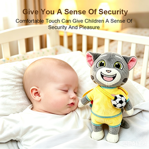 Peluche Personalizzato Orso Grigio Cartone Animato, Giocattolo Sportivo da Calcio, Animale di Peluche Morbido, Regalo di Compleanno/Natale per Bambini - Product Image 3