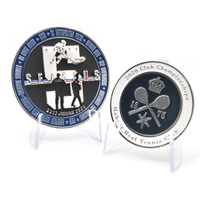 Chine Fabrication personnalisée en métal vierge Double face 3D Logo émail motivationnel sport pompier pièce de défi personnalisée