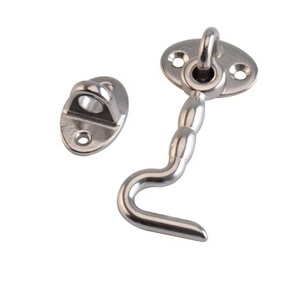 Gancho de acero inoxidable 316 para cabina marina, pestillo de ojo, ganchos para puerta, 125mm (5 pulgadas), pestillo para puerta, cerradura, herrajes para yates y barcos - Product Image 5