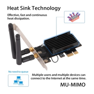 <span class=keywords><strong>AX200</strong></span> <span class=keywords><strong>WiFi6</strong></span>ความเร็วสูงการ์ดไร้สาย PCIe 2.4GHz/5GHz อะแดปเตอร์ WiFi 6chonghee - Product Image 5
