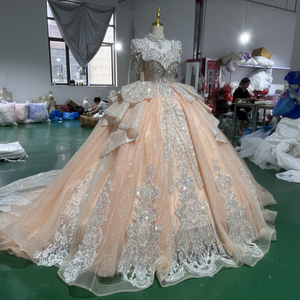 Jancember XS102 Bling Orange Tassel vestidos de fiesta formales de noche para mujeres - Product Image 3