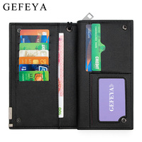 Dompet Multi-slot Bisnis Versi Korea untuk Pria, Dompet Lipat Tiga, Tas Genggam Panjang, Lapisan Poliester Tahan Air, Tempat Ponsel