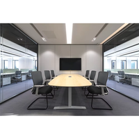 Modern Customized Double Glass Partition for Office Home School & Hospital Soundproof Wall with Aluminium Interior