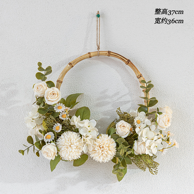 White Rose Chamomile Bamboo Circle