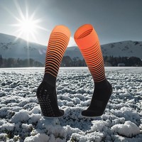 Chaussettes de Compression Tricotées pour Hommes et Femmes, Chaussettes de Football, de Football, Grip Drôle, Antidérapant, Manchette de Corps, Imprimé Hiver, Designer Mérinos
